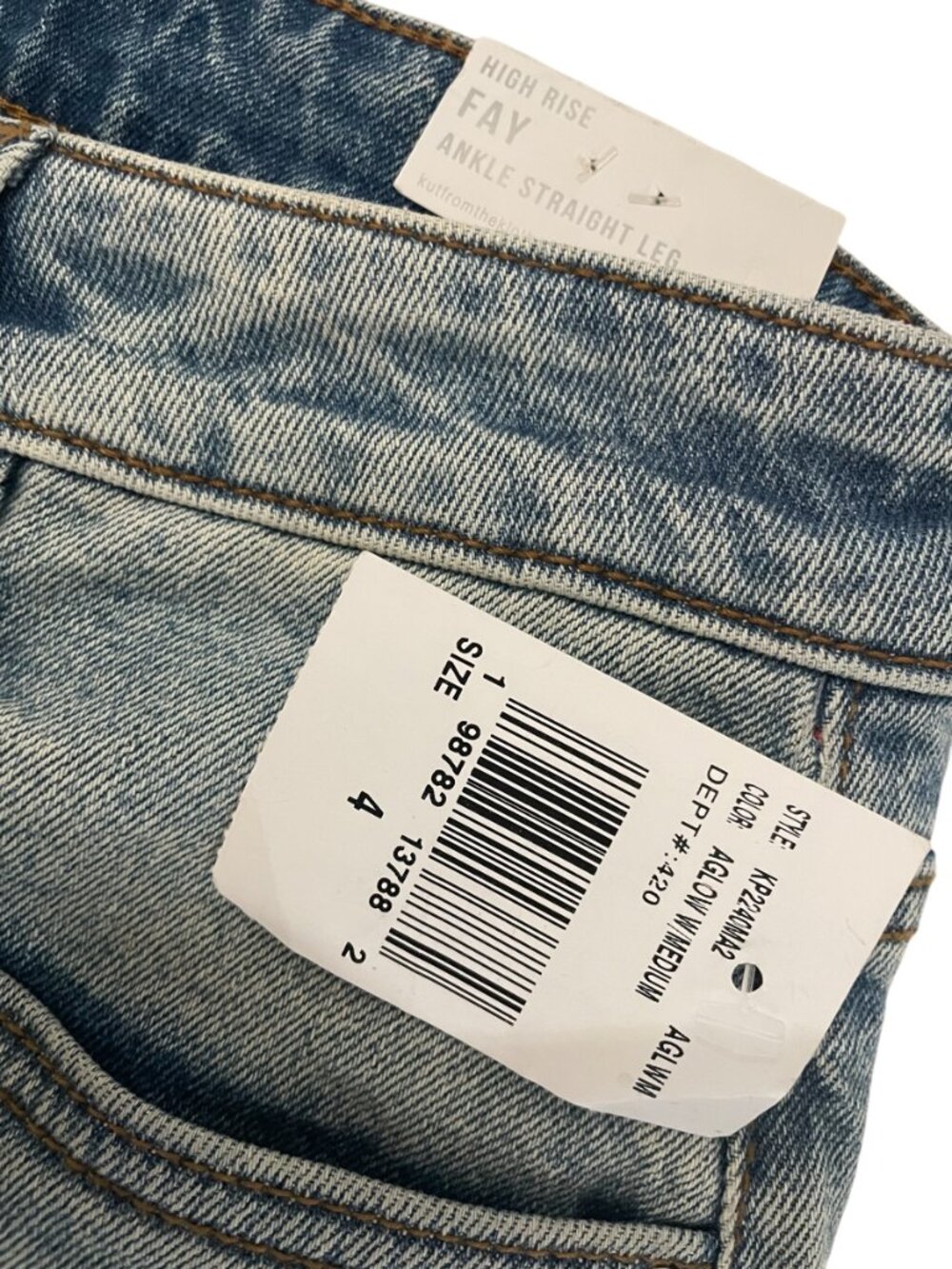 NWT Kut From The Kloth Fay Studded Ankle Straight Jeans 4 - Picture 10 of 12